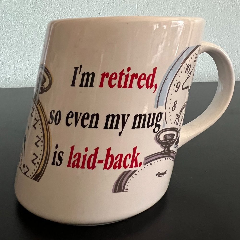 Hallmark Shoebox “I’m Retired So Even My Mug Is Laid-back” Retirement ~ Retiree